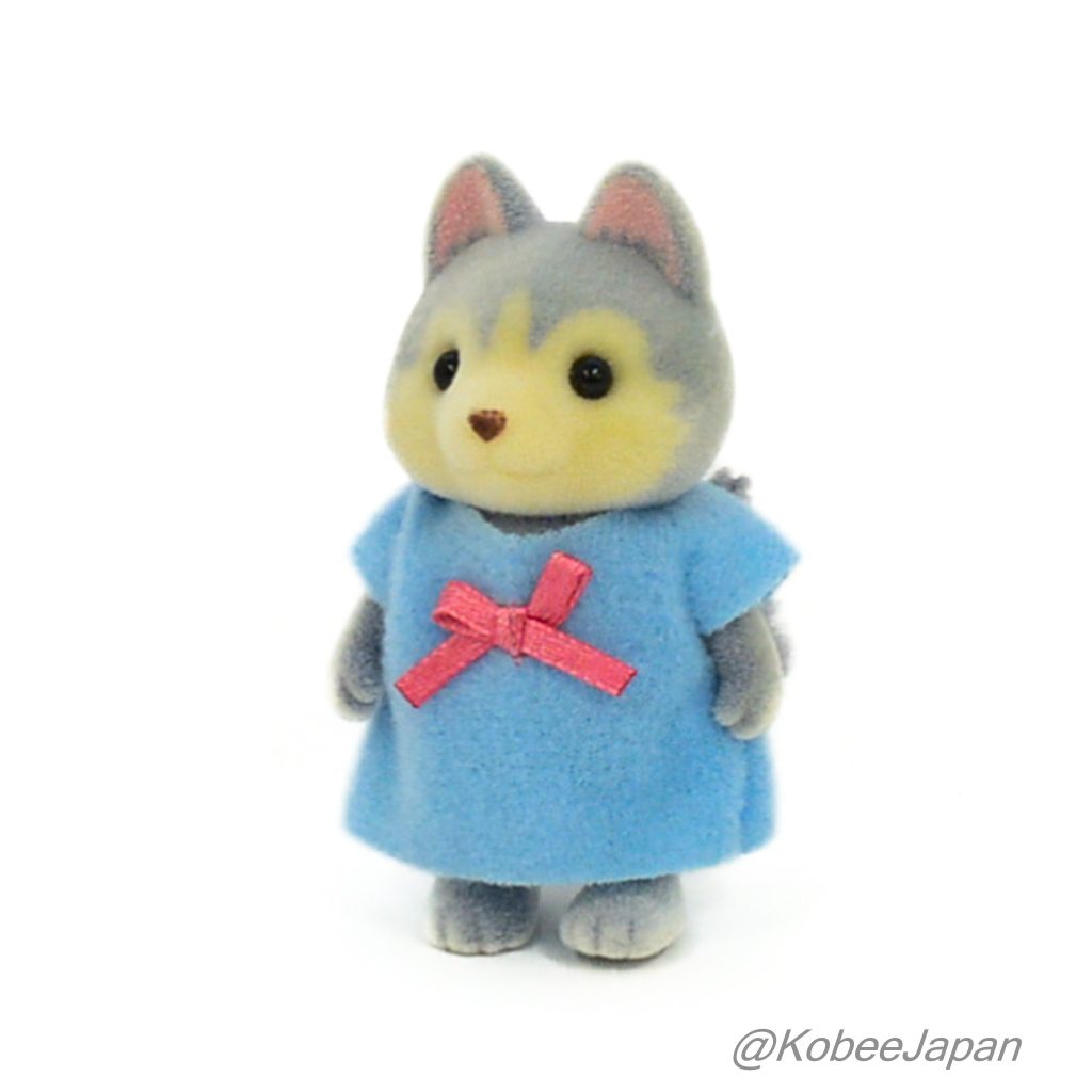 Décoration de Robe Husky Bleu Sylvanian Families Calico Critters