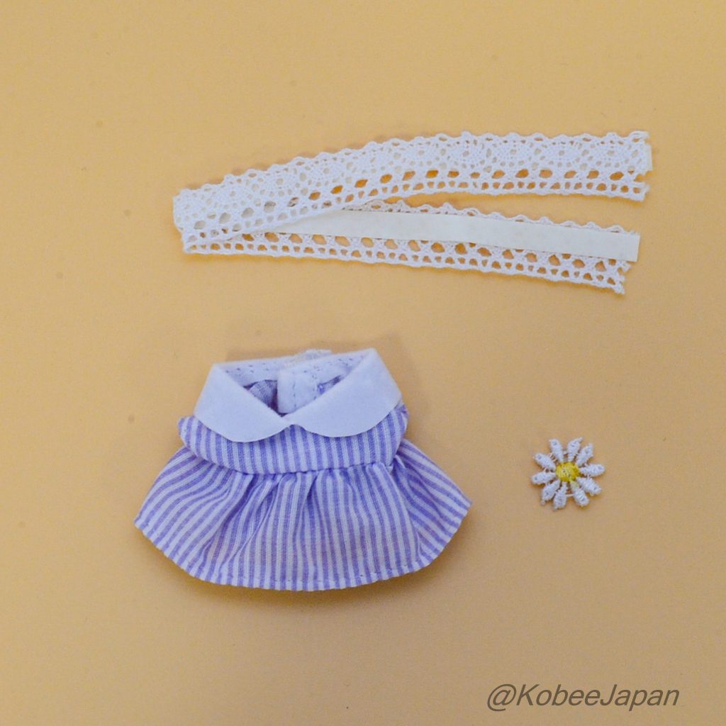 Conjunto de Decoración para Vestido Rayas Moradas para Niña Sylvanian Families Calico Critters