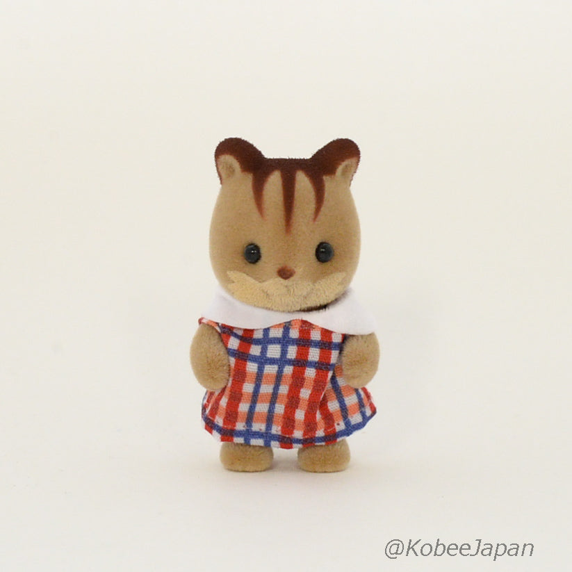 Sylvanian Park Ibaraido Baby Squirrel 6 Red Blue Sylvanian Families Calico Critters