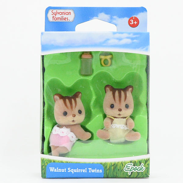 WALNUT SQUIRREL TWINS Epoch UK 5081 Sylvanian Families