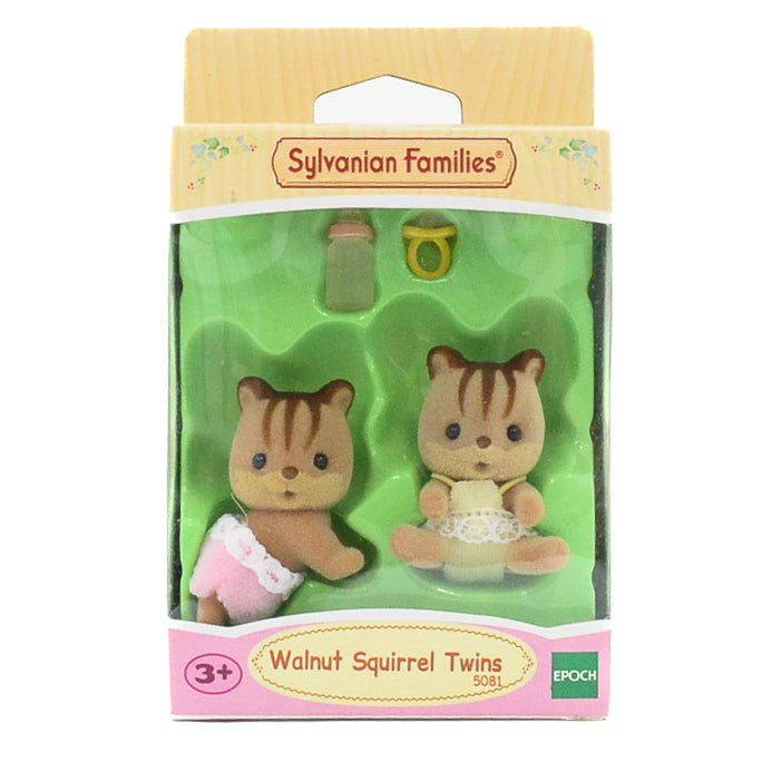 WALNUT SQUIRREL TWINS Epoch UK 5081 Sylvanian Families