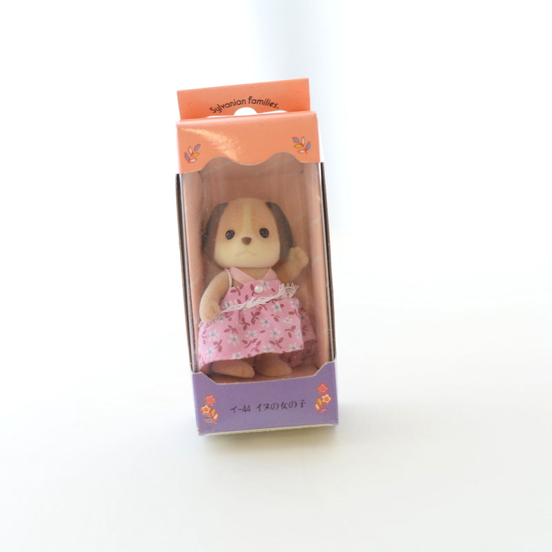 Vintage Dog Girl Pink Dress I-44 1997 Sylvanian Families Calico Critters