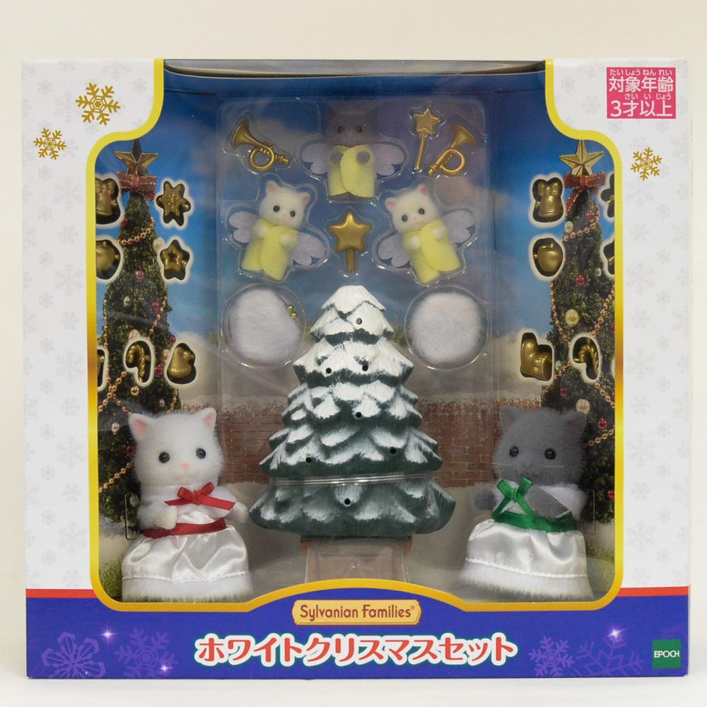 WHITE CHRISTMAS SET PERSIAN CAT TRIPLET Epoch Sylvanian Families Calico Critters