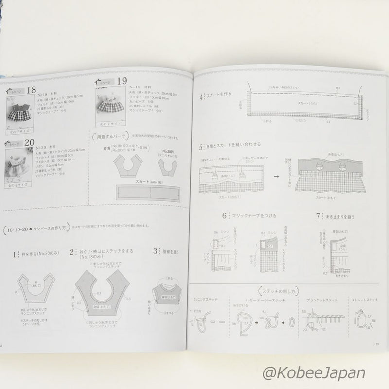 HANDICRAFT  CLOTHE SEWING BOOK Japan MOOK