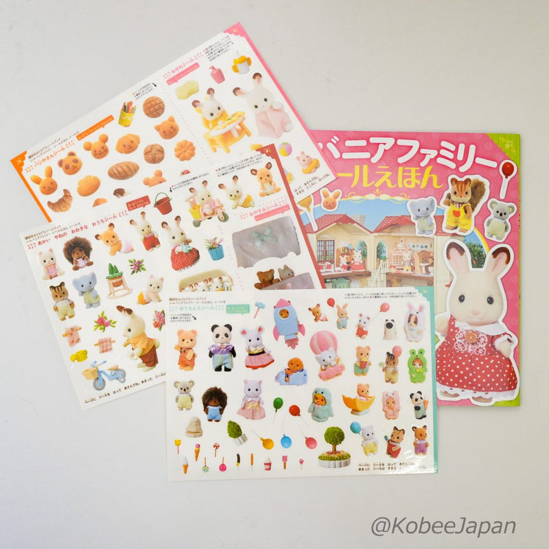 BOOK WITH STICKERS Repositionable Epoch Japan Sylvanian Families