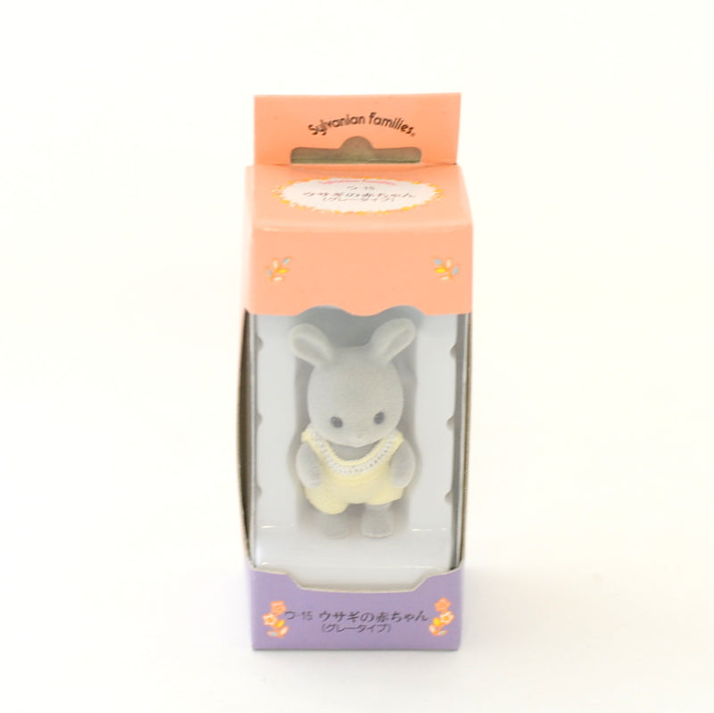 GRAY RABBIT BABY U-15 Epoch Japan 1985 Sylvanian Families