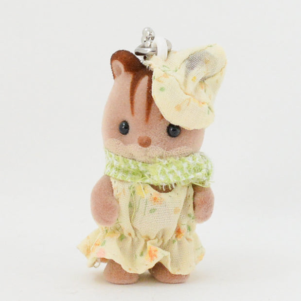 WALNUT SQUIRREL KEY CHAIN BANDANA 4460 Epoch Japan Sylvanian Families