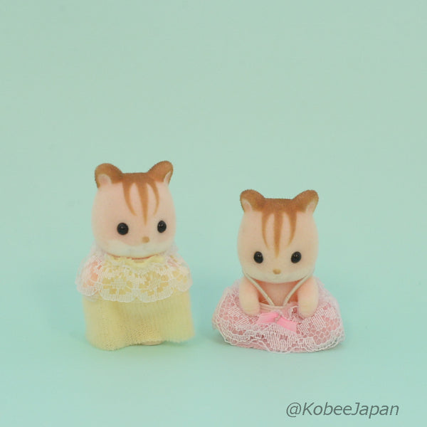 粉红松鼠双胞胎宝宝 日本粉丝俱乐部 Sylvanian Families