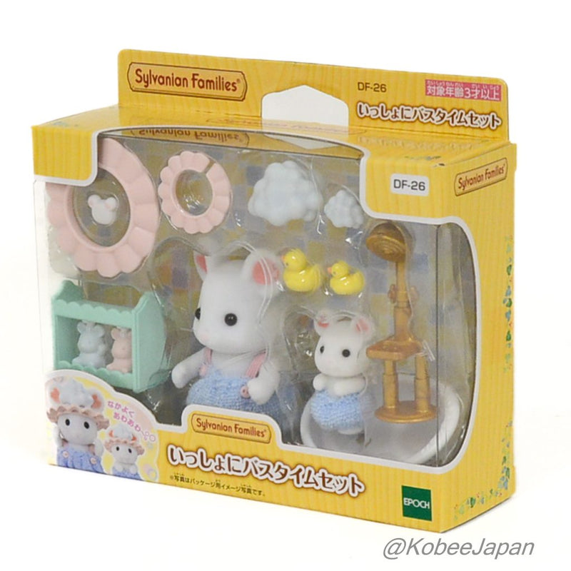 BATHTIME SET MARSHMALLOW MOUSE DF-26 Japan Sylvanian Families