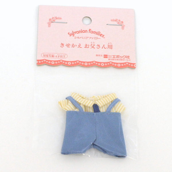 BLUE OVERALL FOR FATHER Epoch Japan Sylvanian Families