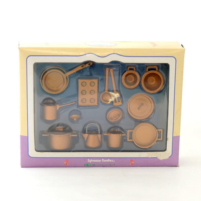 [Used] POT & FRYING PAN SET KA-59 Epoch Japan Sylvanian Families