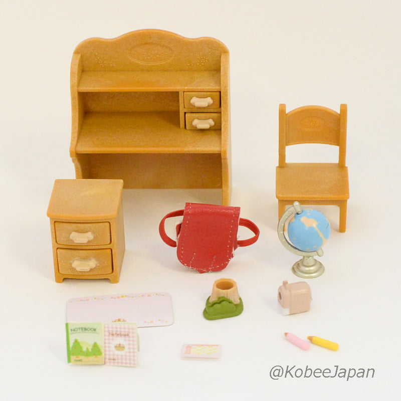 STUDY DESK SET KA-309 Epoch Retired Rare Sylvanian Families