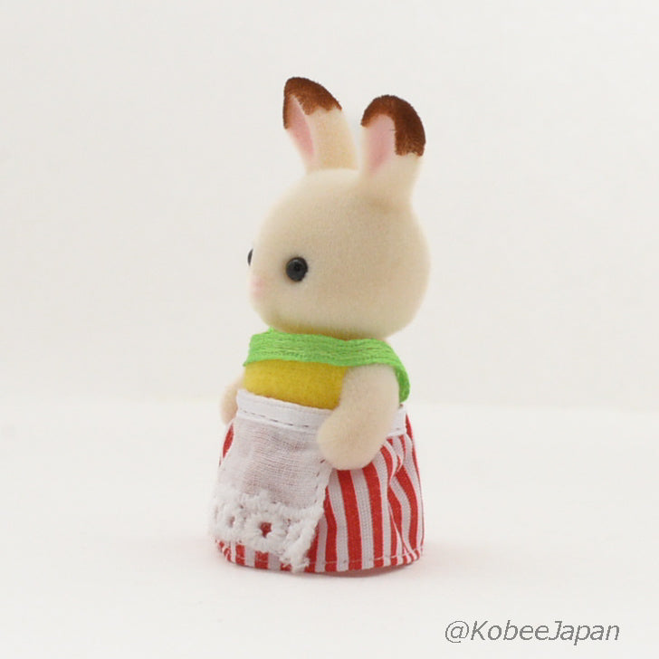 CHOCOLATE RABBIT BABY IN HAMBURGER COSTUME Epoch Japan Sylvanian Families