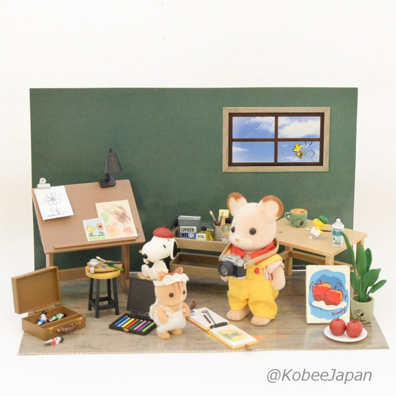 Re-ment PEANUT SNOOPY'S ART STUDIO 娃娃屋完整套装 Re-ment