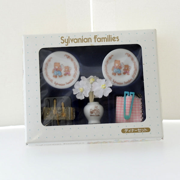 Retired CERAMIC DINNER SET KA-25 Japan Epoch Sylvanian Families