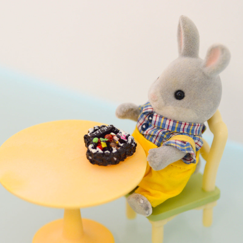 Torta de chocolate de San Valentín 1pc para casa de muñecas en miniatura