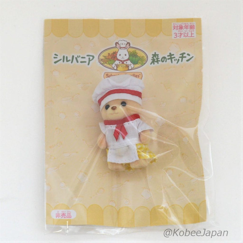 FOREST KITCHEN BABY BEAR CHEF White Sylvanian Families