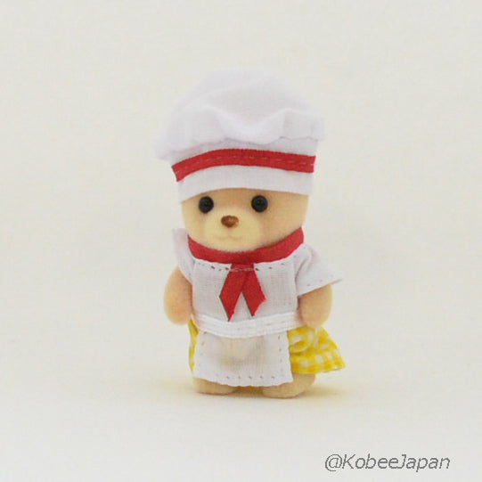 Forest Kitchen Baby Bear Chef White Sylvanian Families Calico Critters