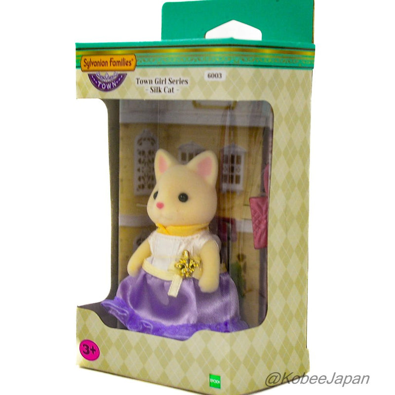 Town Girl SILK CAT Town Series 6003 Epoch UK Sylvanian Families