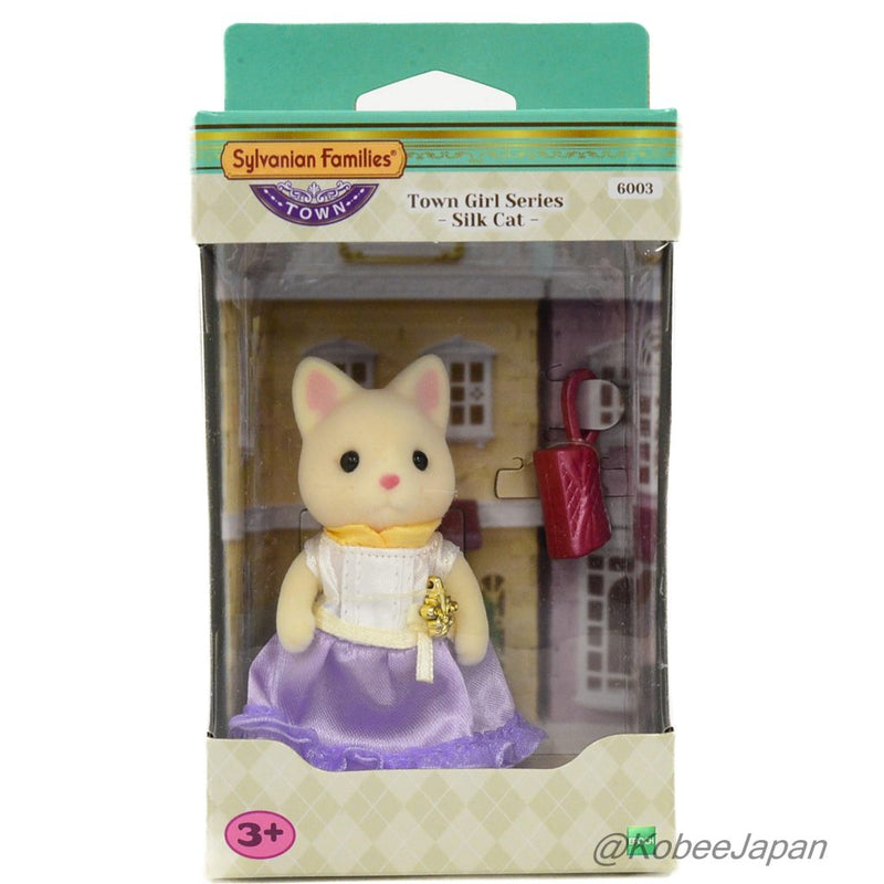 Town Girl SILK CAT Town Series 6003 Epoch UK Sylvanian Families