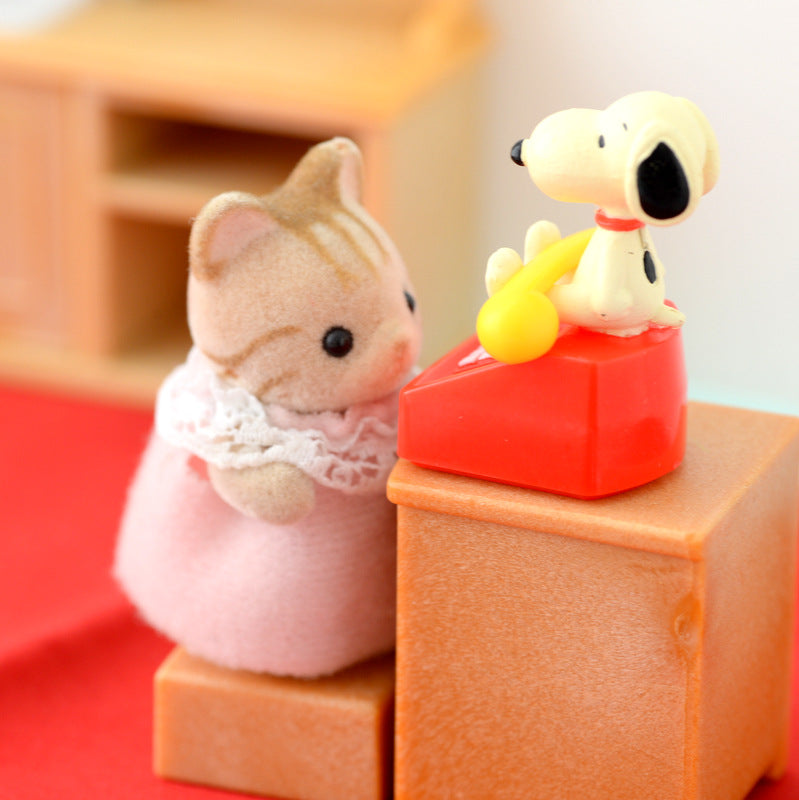 Articles pratiques 2 pour maison de poupée de style américain Peanut Snoopy Re-ment