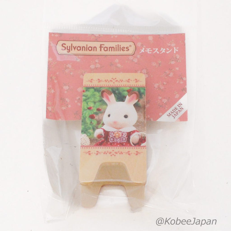 PINK MEMO CLIP WOOD HOLDER STAND Epoch Japan Sylvanian Families