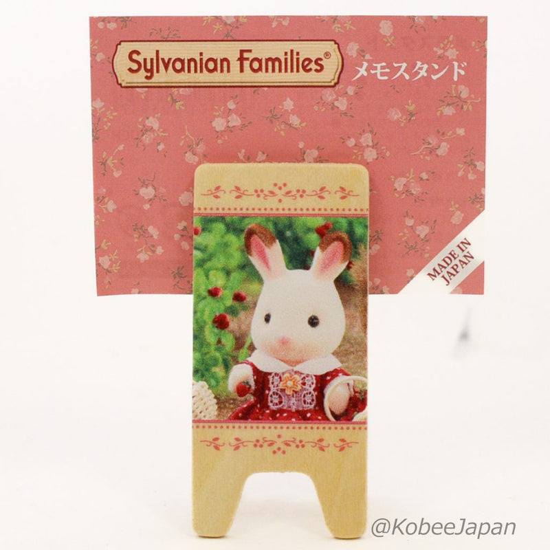 Pink Memo Clip Soporte de madera Soporte Epoch Japón Calico Critters