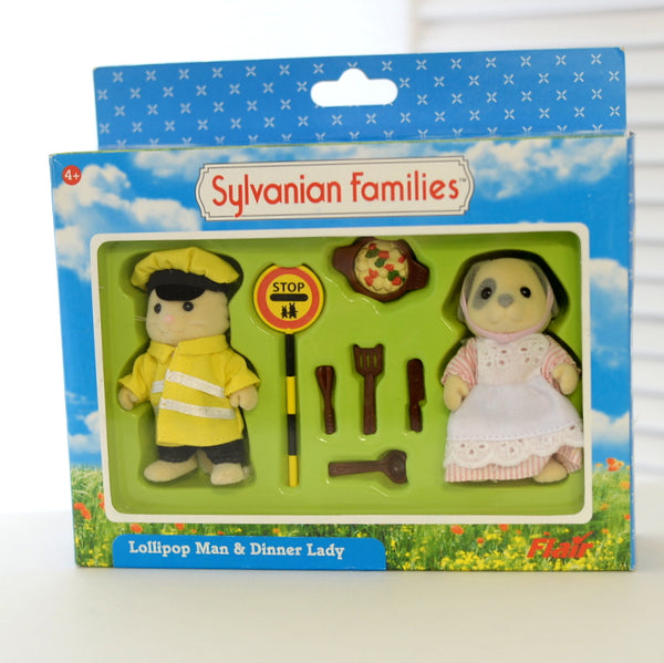 LOLLIPOP MAN & DINNER LADY Flair 4356 Epoch Sylvanian Families