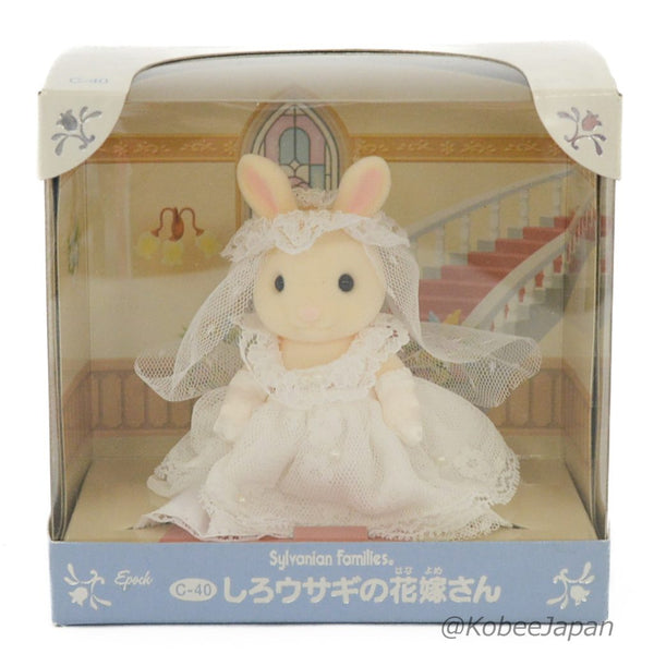 WHITE RABBIT BRIDE C-40 WHITE DRESS Rare Wedding Epoch Japan  Sylvanian Families