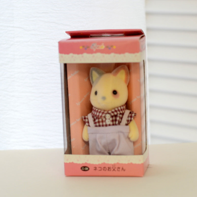 Vintage Whiskers Spotted Cat Father NI-31 1996 Sylvanian Families Calico Critters