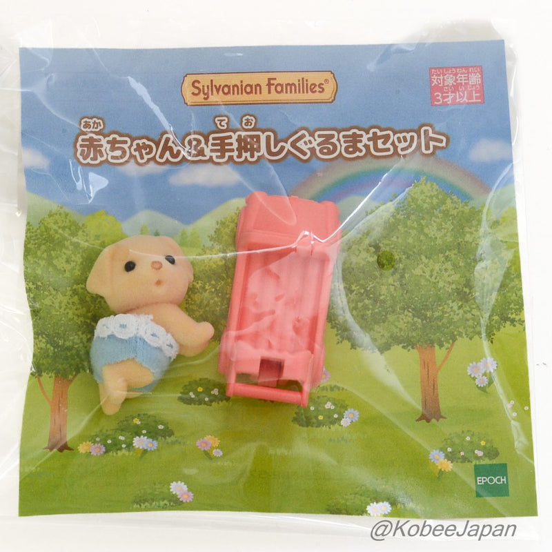 BABY LABRADOR AND PINK PUSH ALONG CAR SET Epoch Sylvanian Families