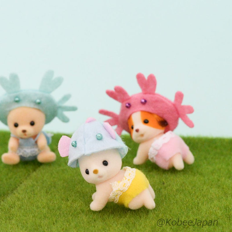 BABY AQUA PARADE COMPLETE 6 FIGURE SET Sylvanian Families