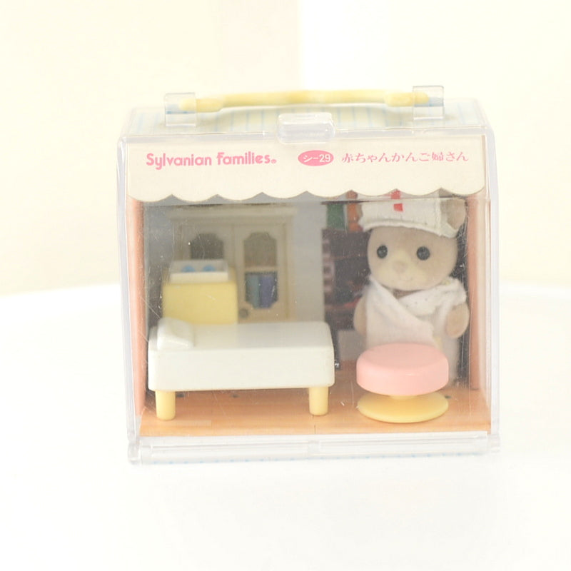 Vintage Baby Carry Case Nurse Mouse SHI-29 1997 Sylvanian Families Calico Critters