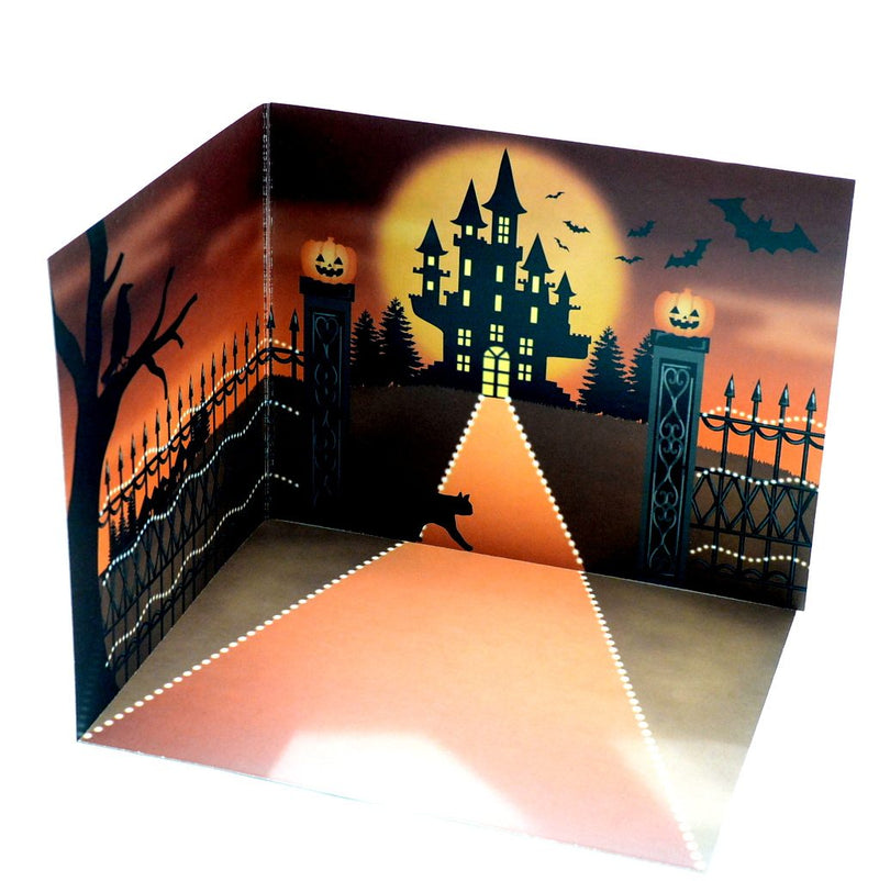 HALLOWEEN BACKGROUND BOARD 1. GRAVEYARD & MANSION Japan Seria