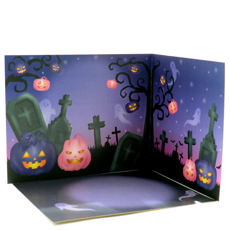 HALLOWEEN BACKGROUND BOARD 1. GRAVEYARD & MANSION Japan Seria