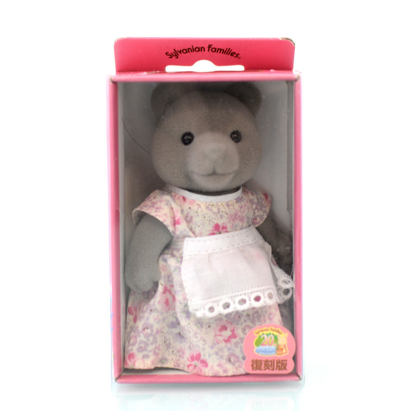 Vintage Gray Bear Mother KU-12 1985 Sylvanian Families Calico Critters