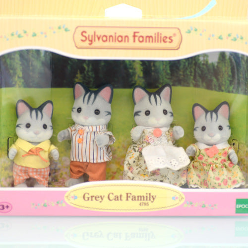 GREY CAT FAMILY 4795 EPOCH UK Sylvanian Families