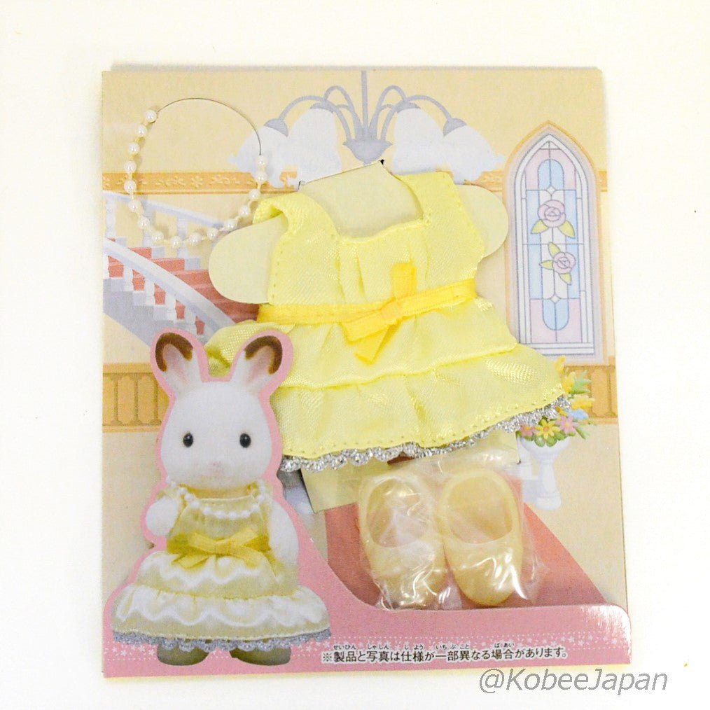 Robe jaune avec ensemble chaussures Mère D-14 Familles Sylvanian Calico Critters