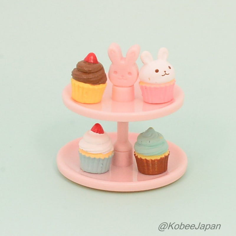 CAPSULES TOY PATISSERIE CAKE 2 5pc Set DESSERT Epoch Japan  Sylvanian Families