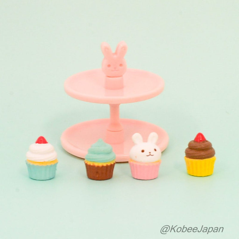 CAPSULES TOY PATISSERIE CAKE 2 5pc Set DESSERT Epoch Japan  Sylvanian Families