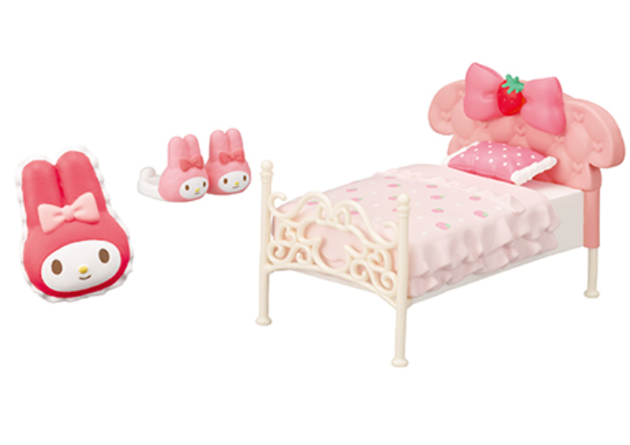 Chambre de My Melody avec fraise pour maison de poupée miniature n° 8 2021 Re-ment