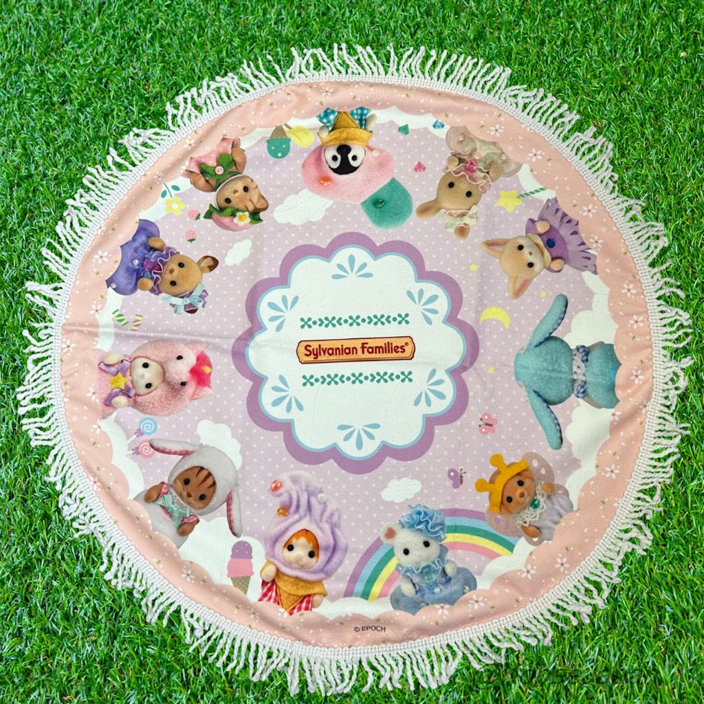 Serviette ronde pour bébé Sylvanian Families Calico Critters