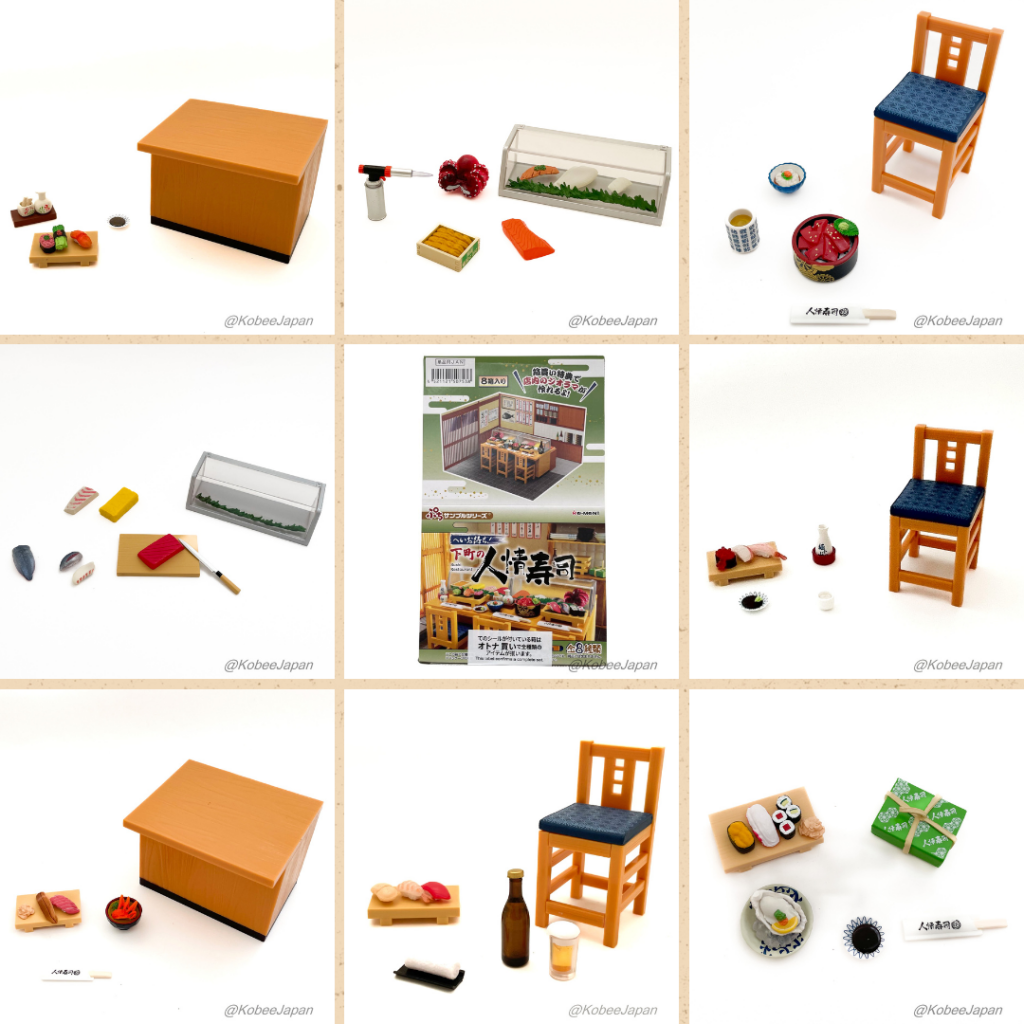 Ensemble complet de restaurant de sushi Re-ment
