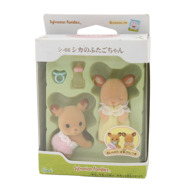 RED DEER TWIN BABIES SHI-66 Epoch Japan Sylvanian Families