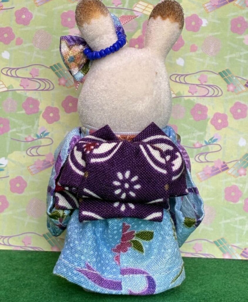Blue Floral Kimono For Older Sister Handmade