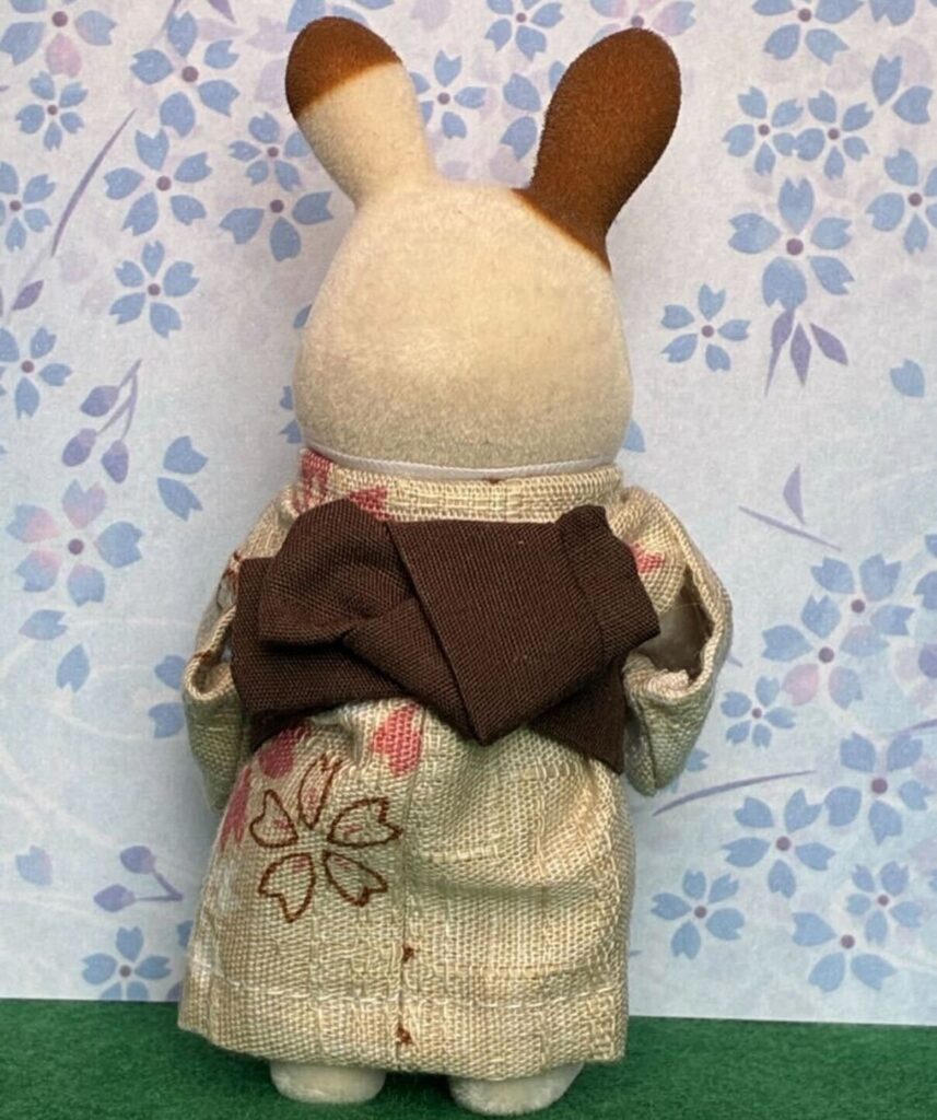 Beige Sakura Kimono For Older Brother Handmade