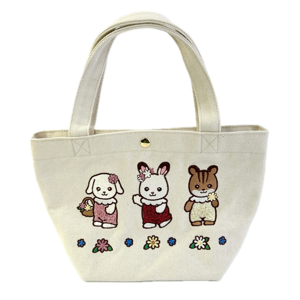 Sagara Embroidery Lunch Tote Bag 40th Anniversary 2025 Sylvanian Families Calico Critters