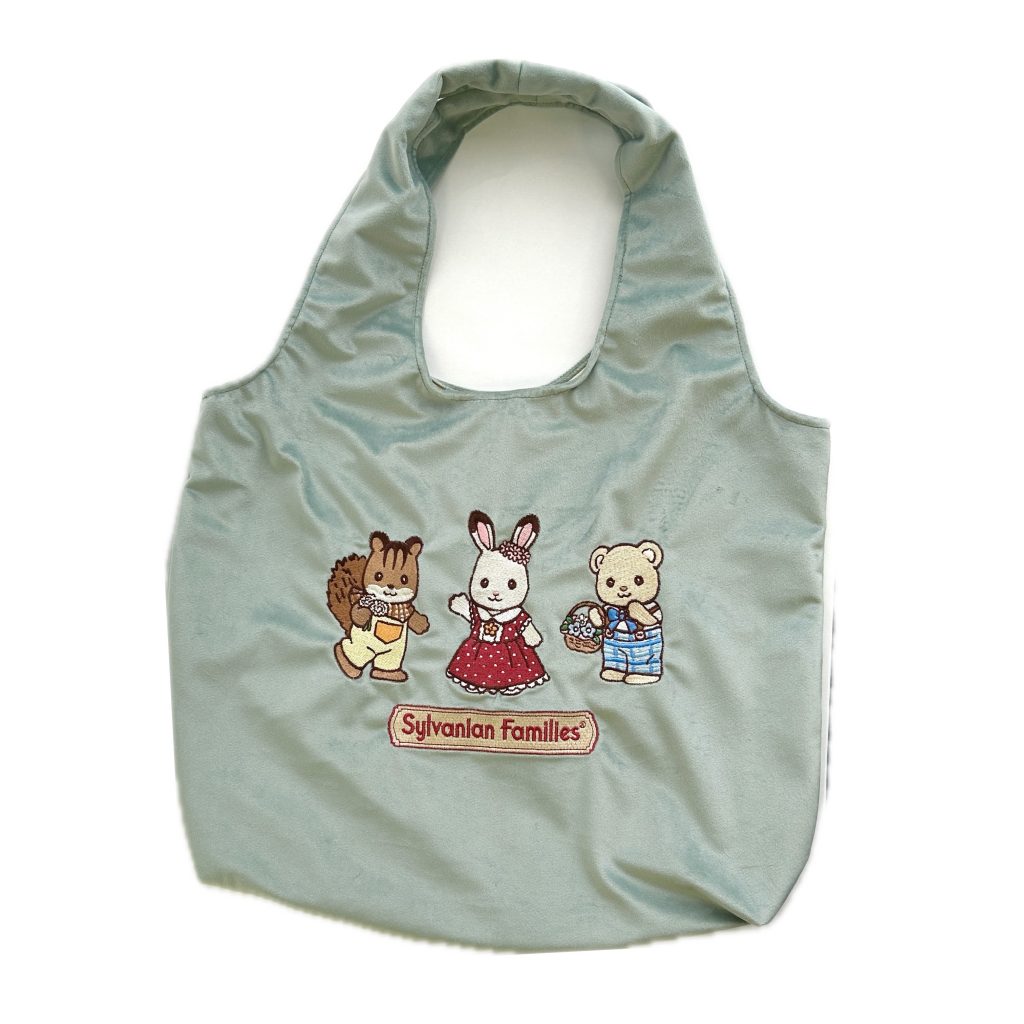 Velour Tote Bag 40th Anniversary Green 2025 Sylvanian Families Calico Critters