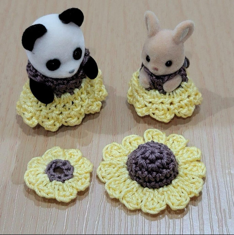 HANDMADE SISTER MATCHING SUNFLOWER OUTFITS FOR BABIES Sylvanian Families