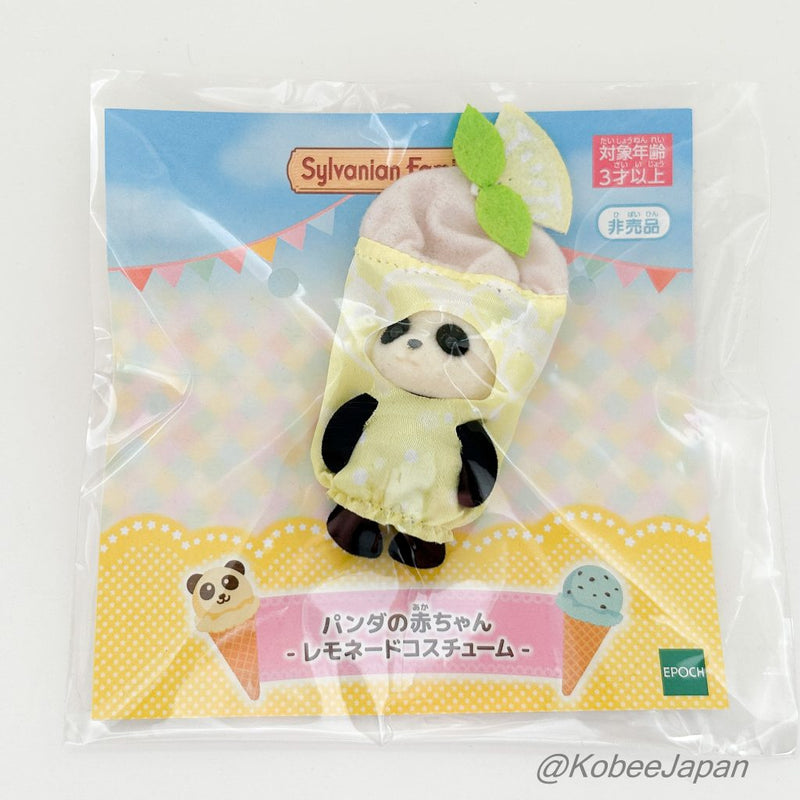 BABY PANDA IN LEMONADE COSTUME Calico Clitter Epoch Japan Sylvanian Families